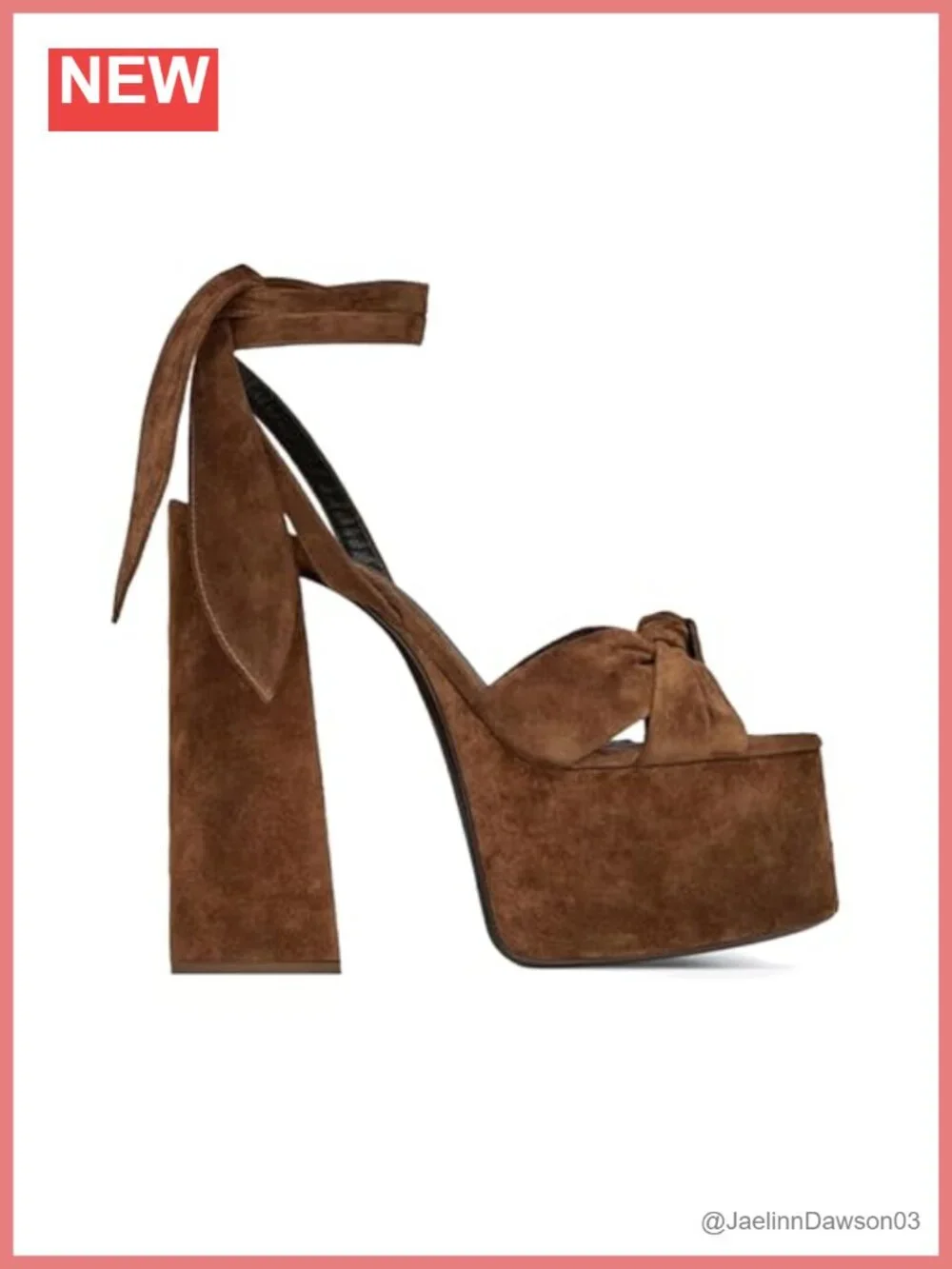 Chunky Platform Heels Sandals Peep Toe Lace Up Ankle Strap